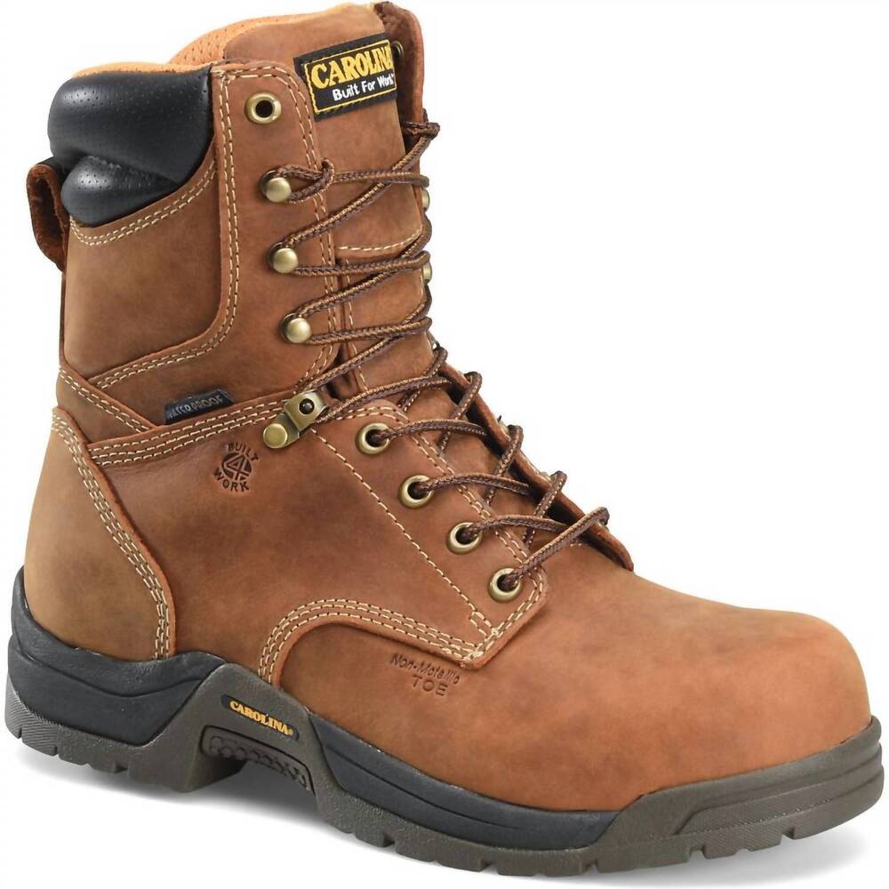 NEW CAROLINA men's bruno hi 8" waterproof work boot in brown